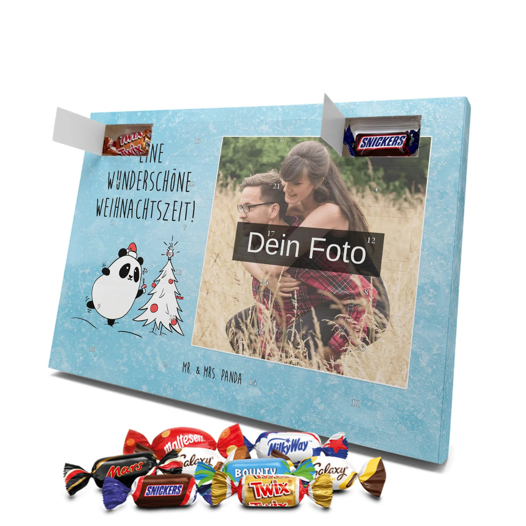  Panda Christmas Time Personalisierter Schoko Foto Adventskalender