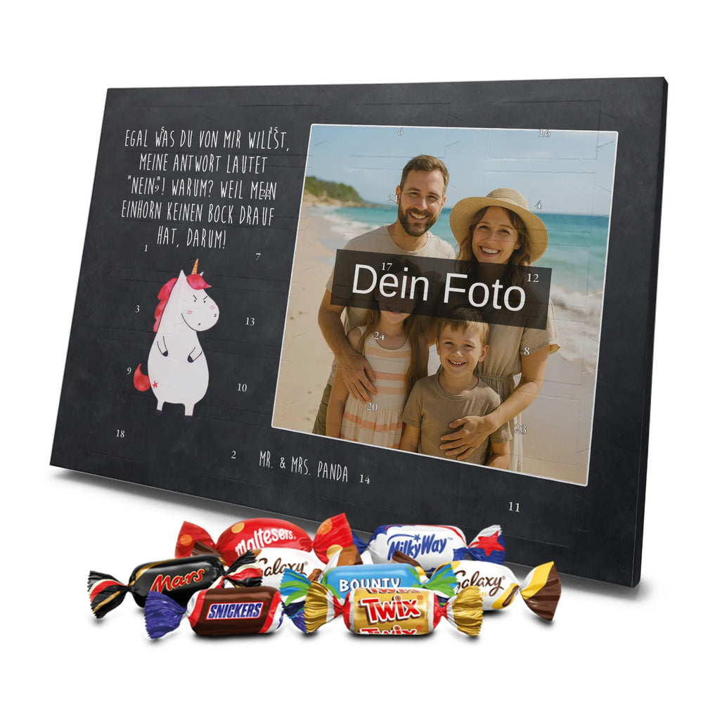 Personalisierter Schoko Foto Adventskalender Einhorn Wut Personalisierter Schoko Foto Adventskalender, Unicorn, Einhorn, Einhörner, Einhorn Deko, Arbeit, Ansage, Nein, Büro, wütend, Lustlos, Geschenk, Lustig, Realität, Dumme Fragen, Spaß