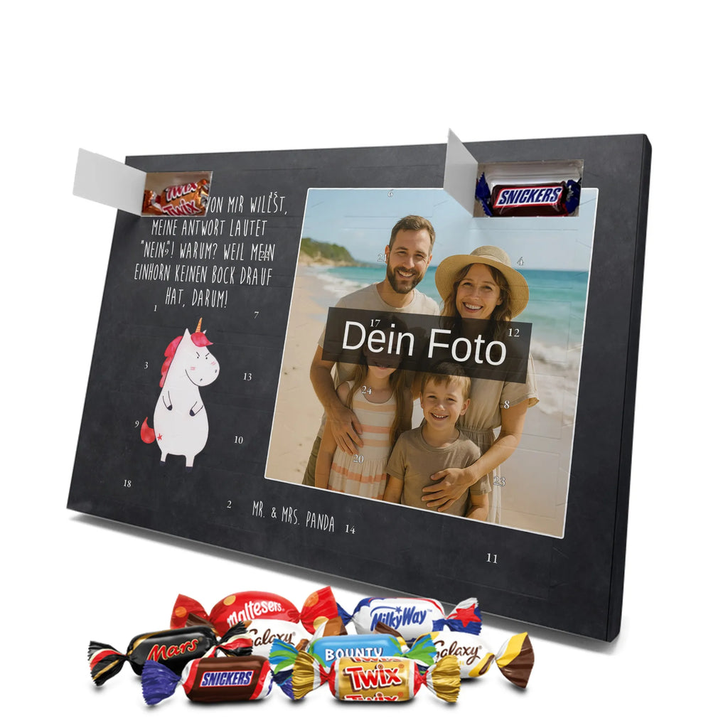 Personalisierter Schoko Foto Adventskalender Einhorn Wut Personalisierter Schoko Foto Adventskalender, Unicorn, Einhorn, Einhörner, Einhorn Deko, Arbeit, Ansage, Nein, Büro, wütend, Lustlos, Geschenk, Lustig, Realität, Dumme Fragen, Spaß