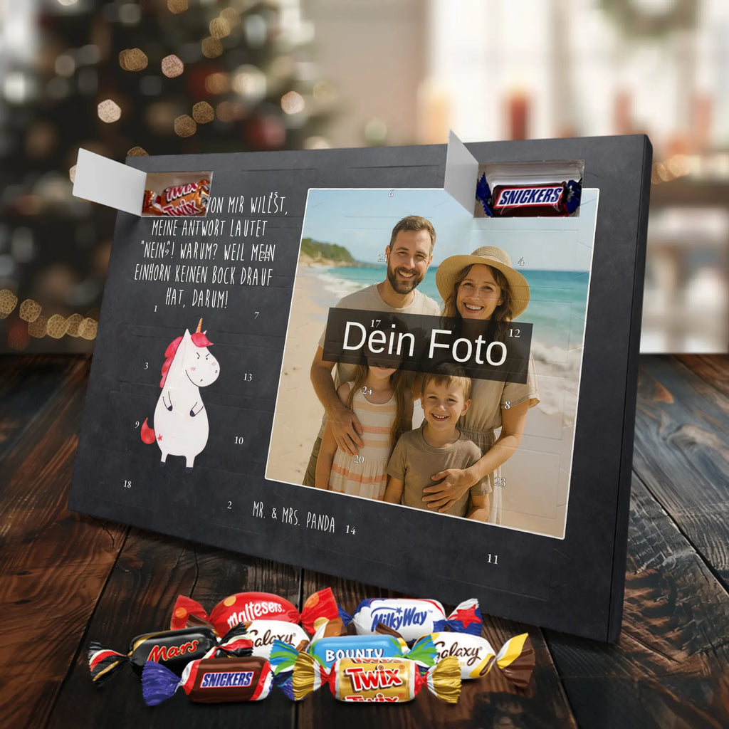 Personalisierter Schoko Foto Adventskalender Einhorn Wut Personalisierter Schoko Foto Adventskalender, Unicorn, Einhorn, Einhörner, Einhorn Deko, Arbeit, Ansage, Nein, Büro, wütend, Lustlos, Geschenk, Lustig, Realität, Dumme Fragen, Spaß
