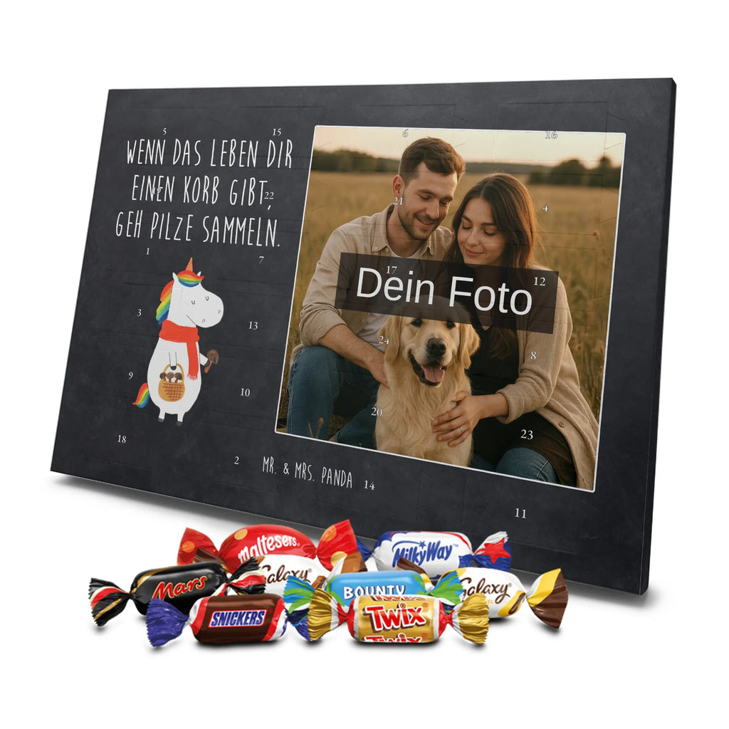 Personalisierter Schoko Foto Adventskalender Einhorn Pilz Personalisierter Schoko Foto Adventskalender, Unicorn, Einhorn, Einhörner, Einhorn Deko, Liebeskummer, Pilze, Pilzsammler, Spruch, Motivation