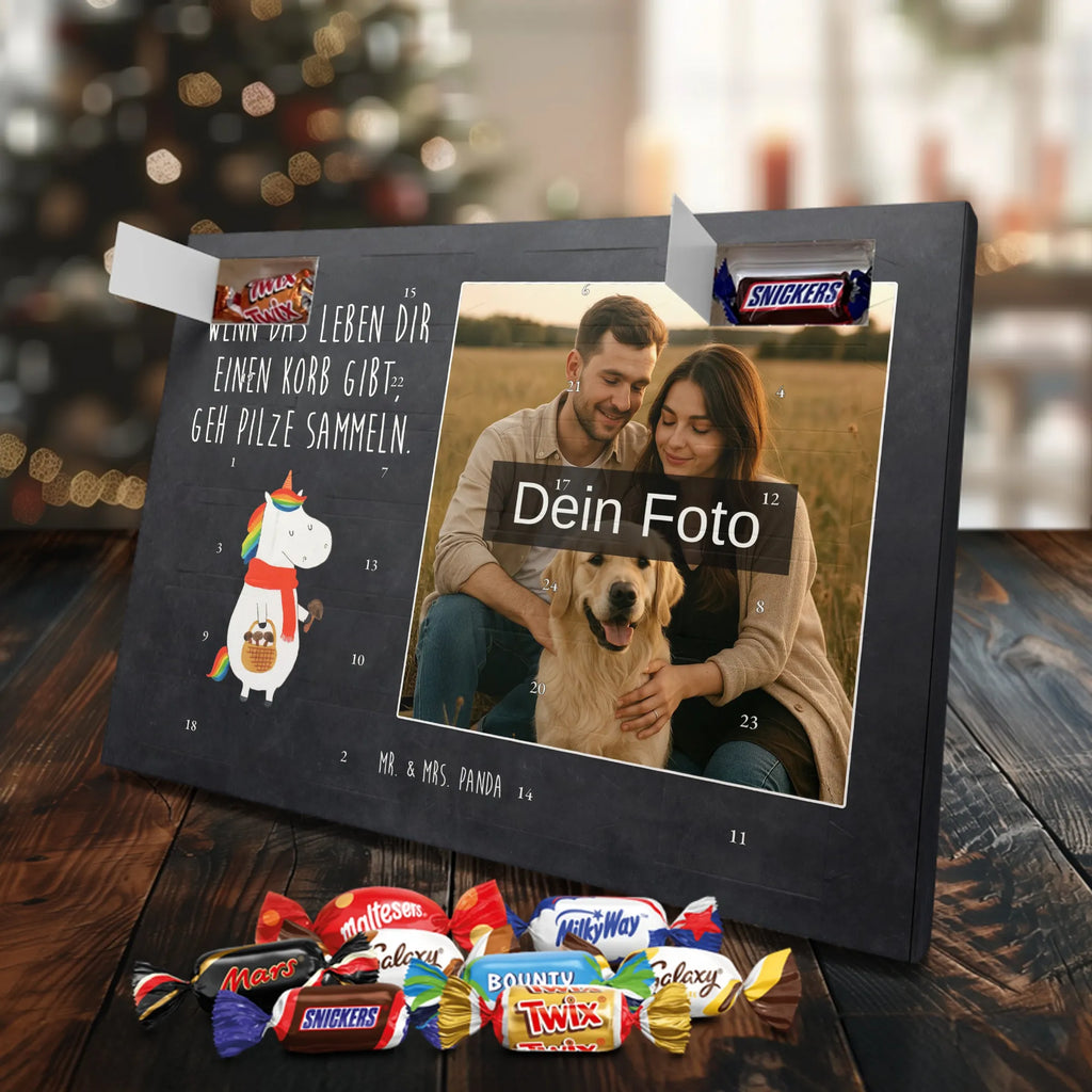 Personalisierter Schoko Foto Adventskalender Einhorn Pilz Personalisierter Schoko Foto Adventskalender, Unicorn, Einhorn, Einhörner, Einhorn Deko, Liebeskummer, Pilze, Pilzsammler, Spruch, Motivation