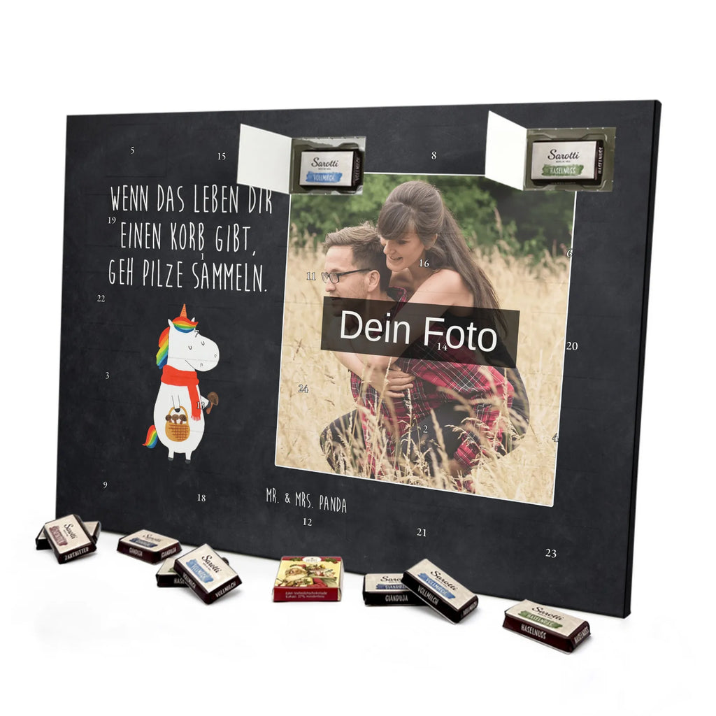 Personalisierter Schoko Foto Adventskalender Einhorn Pilz Personalisierter Schoko Foto Adventskalender, Unicorn, Einhorn, Einhörner, Einhorn Deko, Liebeskummer, Pilze, Pilzsammler, Spruch, Motivation