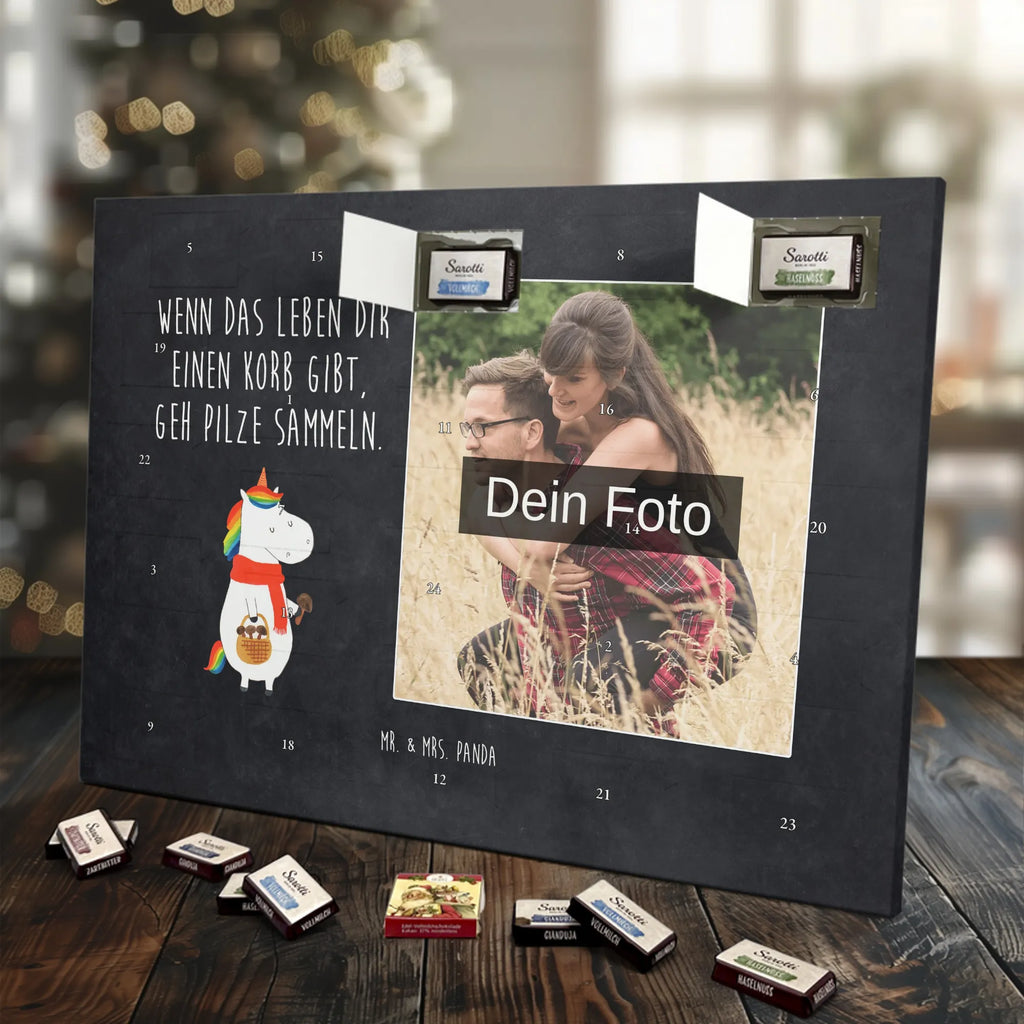 Personalisierter Schoko Foto Adventskalender Einhorn Pilz Personalisierter Schoko Foto Adventskalender, Unicorn, Einhorn, Einhörner, Einhorn Deko, Liebeskummer, Pilze, Pilzsammler, Spruch, Motivation