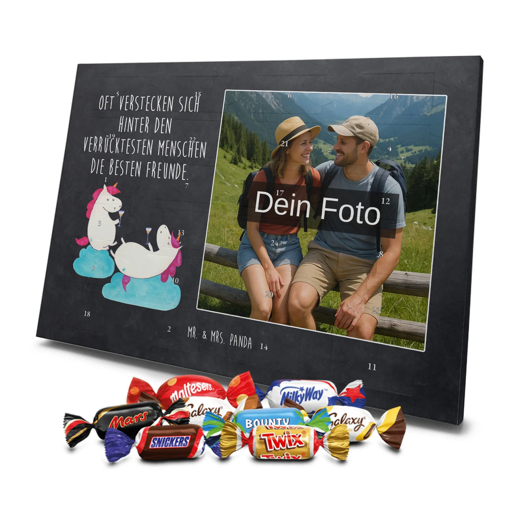 Personalisierter Schoko Foto Adventskalender Einhorn Sekt Personalisierter Schoko Foto Adventskalender, Unicorn, Einhorn, Einhörner, Einhorn Deko, BFF, Freundin, Party, Mädelsabend, Freundinnen, Anstoßen, Spaß, Korken, Beste, Sekt