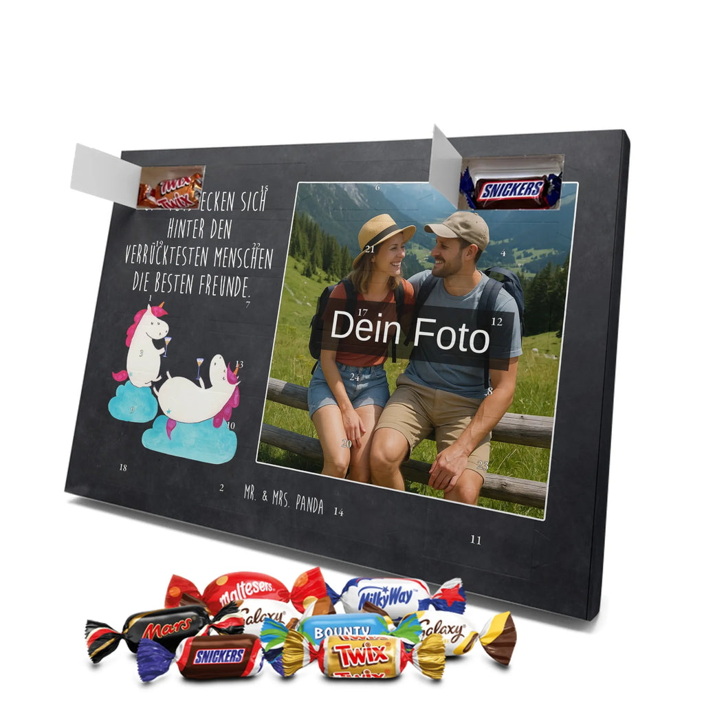 Personalisierter Schoko Foto Adventskalender Einhorn Sekt Personalisierter Schoko Foto Adventskalender, Unicorn, Einhorn, Einhörner, Einhorn Deko, BFF, Freundin, Party, Mädelsabend, Freundinnen, Anstoßen, Spaß, Korken, Beste, Sekt