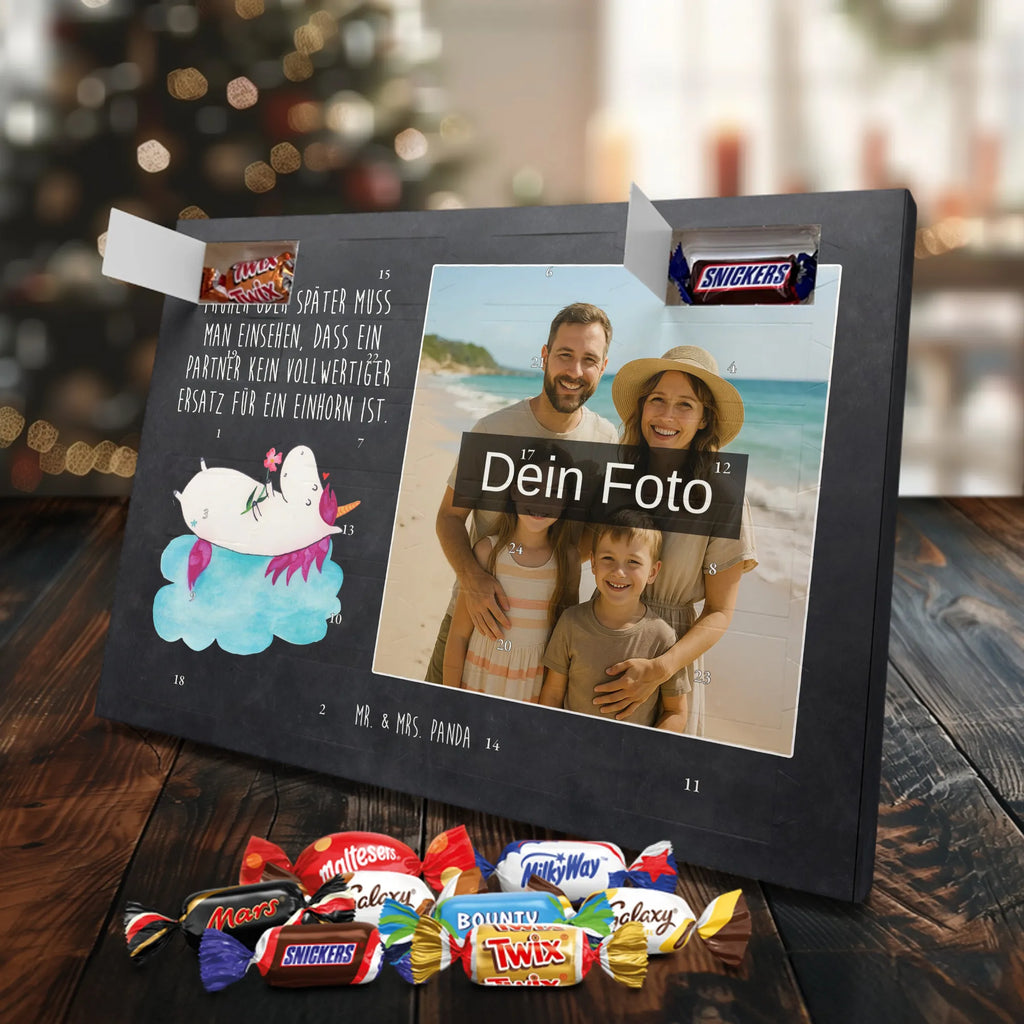 Personalisierter Schoko Foto Adventskalender Einhorn Verliebt Personalisierter Schoko Foto Adventskalender, Unicorn, Einhorn, Einhörner, Einhorn Deko, Liebesbeweis, Verliebt, Wolke, Liebe, Freundin