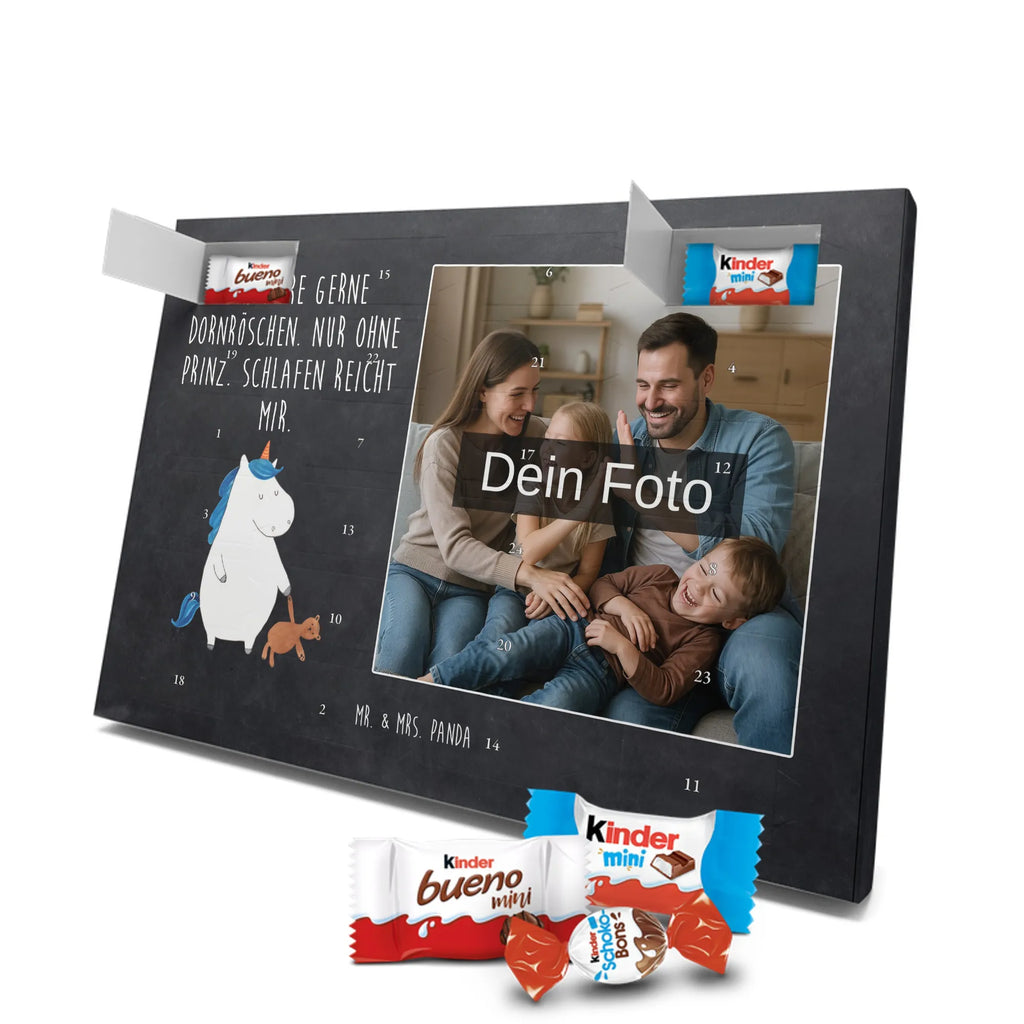 Personalisierter Schoko Foto Adventskalender Einhorn Teddy Personalisierter Schoko Foto Adventskalender, Unicorn, Einhorn, Einhörner, Einhorn Deko, schlafen, Bett, Singleleben, Freundin, Single, Gute Nacht, Träumen