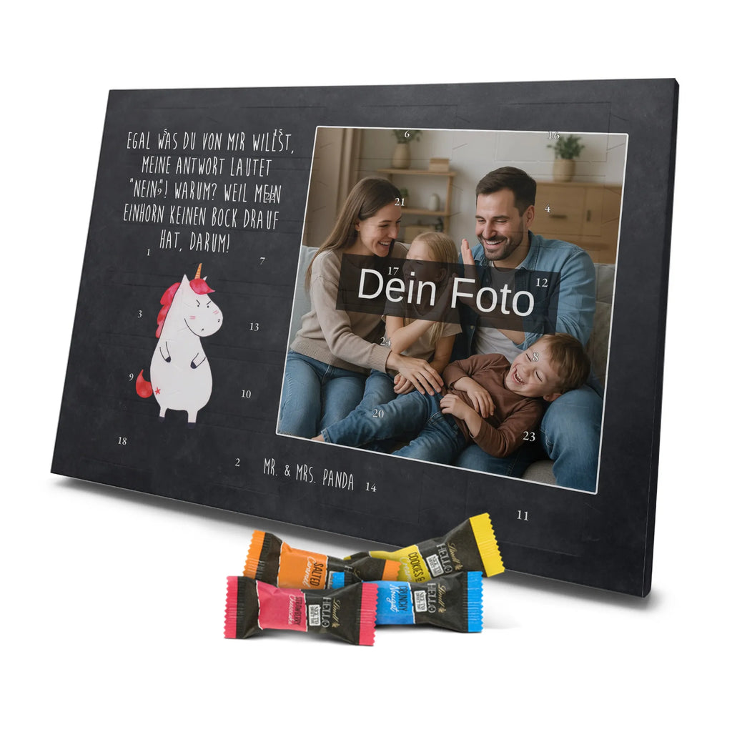 Personalisierter Schoko Foto Adventskalender Einhorn Wut Personalisierter Schoko Foto Adventskalender, Unicorn, Einhorn, Einhörner, Einhorn Deko, Arbeit, Ansage, Nein, Büro, wütend, Lustlos, Geschenk, Lustig, Realität, Dumme Fragen, Spaß