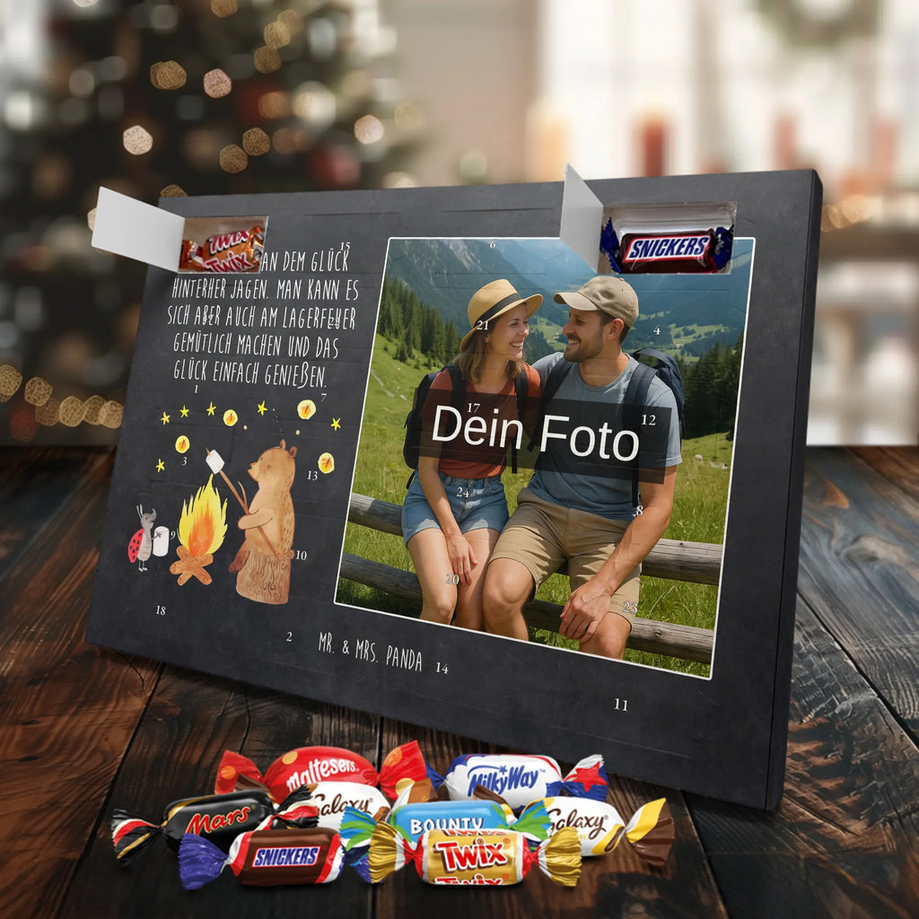 Personalisierter Schoko Foto Adventskalender Bär & Marienkäfer Lagerfeuer Personalisierter Schoko Foto Adventskalender, Teddybär, Teddy, Bär, Lagerfeuer