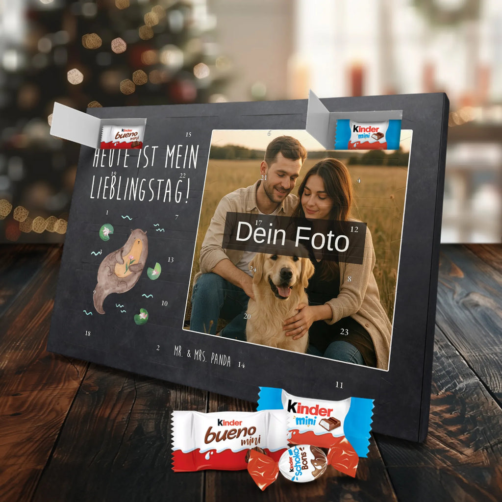 Personalisierter Schoko Foto Adventskalender Otter Seerose Personalisierter Schoko Foto Adventskalender, Fischotter, Otter, Seeotter, Otter Seeotter See Otter
