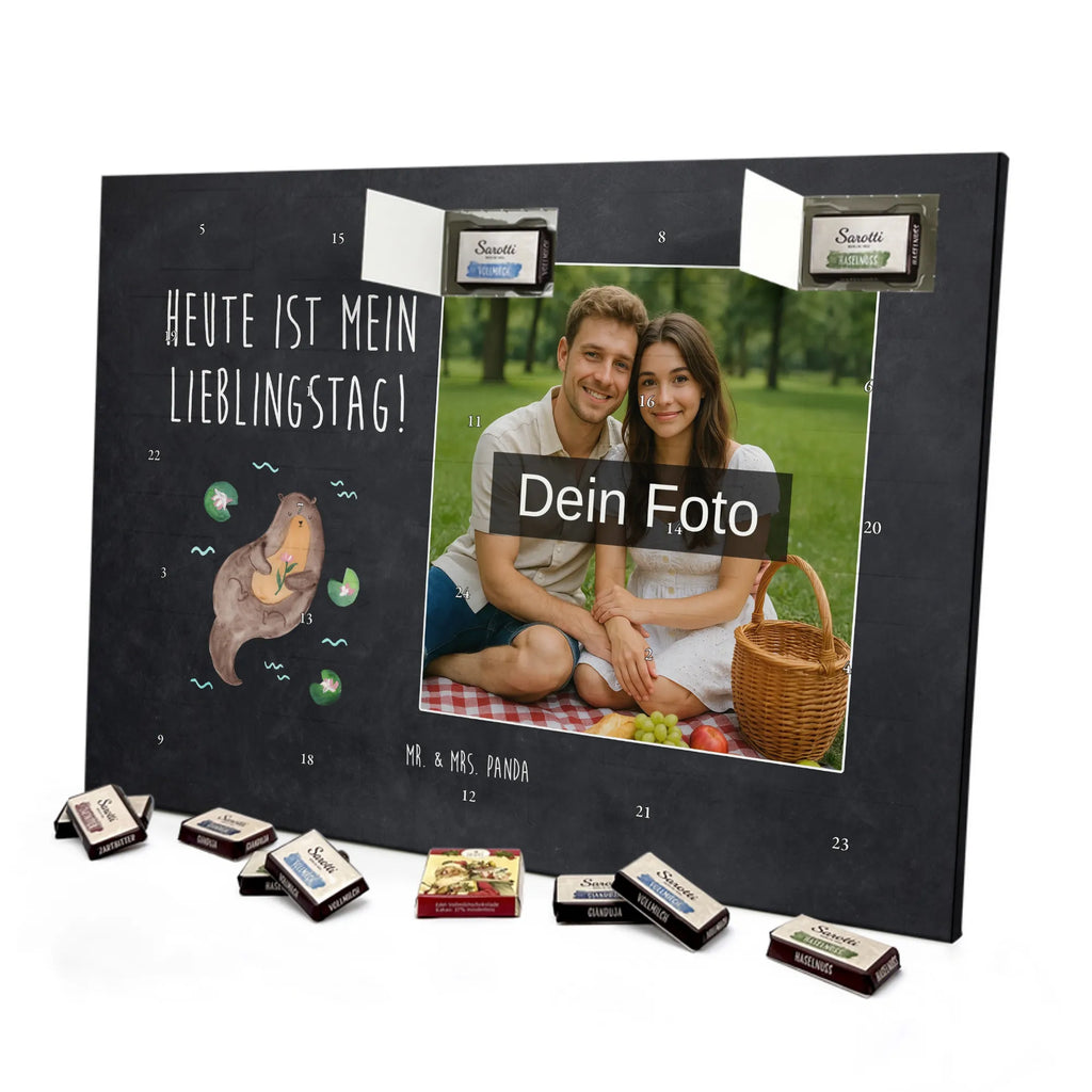 Personalisierter Schoko Foto Adventskalender Otter Seerose Personalisierter Schoko Foto Adventskalender, Fischotter, Otter, Seeotter, Otter Seeotter See Otter