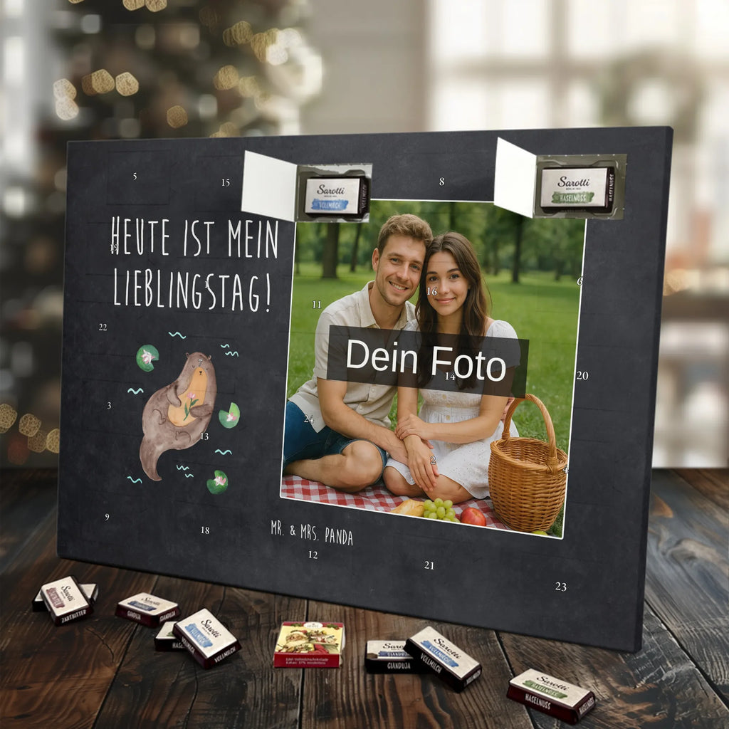 Personalisierter Schoko Foto Adventskalender Otter Seerose Personalisierter Schoko Foto Adventskalender, Fischotter, Otter, Seeotter, Otter Seeotter See Otter