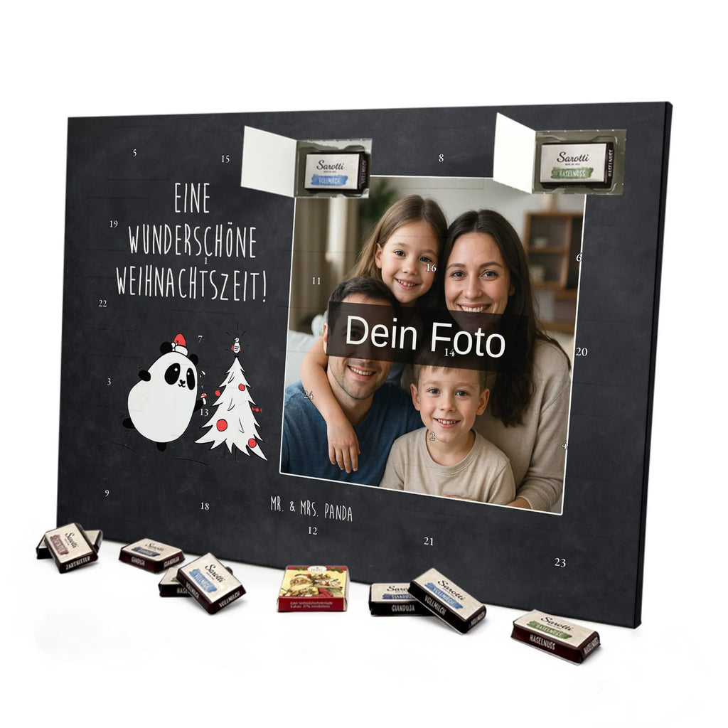  Panda Christmas Time Personalisierter Schoko Foto Adventskalender