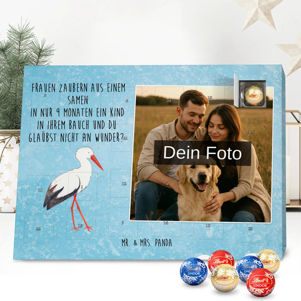Personalisierter Schoko Foto Adventskalender Storch Personalisierter Schoko Foto Adventskalender, Gute Laune, Lustige Sprüche, Tiere, Tiermotive, Mütter, Störche, Schwangerschaft, Schwanger, Mutter, Storch, Babybauch, Mutter Werden, Geburt, Baby