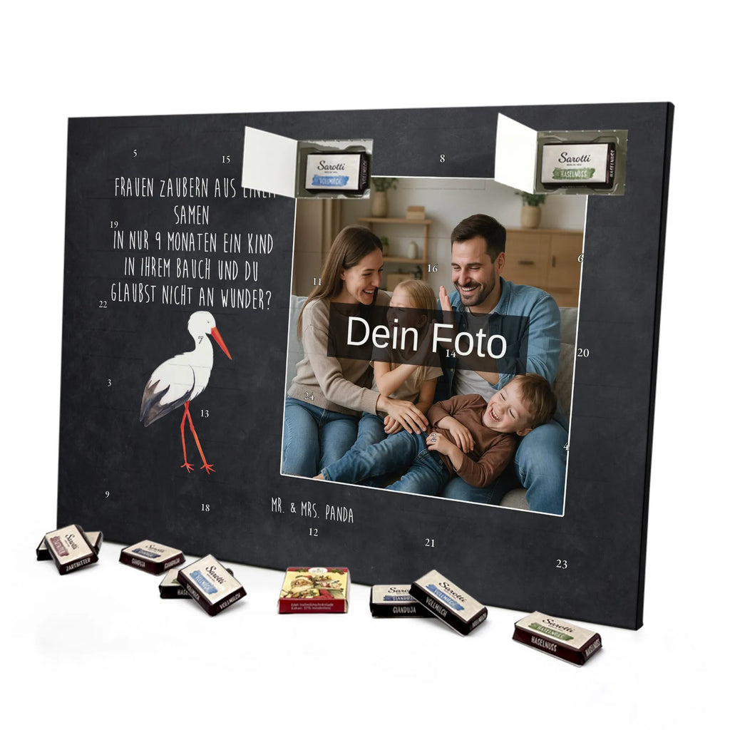 Personalisierter Schoko Foto Adventskalender Storch Personalisierter Schoko Foto Adventskalender, Gute Laune, Lustige Sprüche, Tiere, Tiermotive, Mütter, Störche, Schwangerschaft, Schwanger, Mutter, Storch, Babybauch, Mutter Werden, Geburt, Baby
