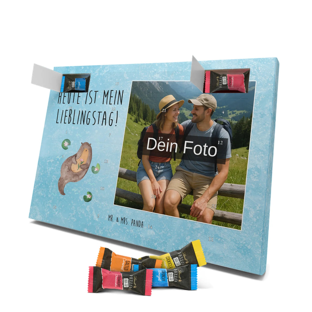 Personalisierter Schoko Foto Adventskalender Otter Seerose Personalisierter Schoko Foto Adventskalender, Fischotter, Otter, Seeotter, Otter Seeotter See Otter