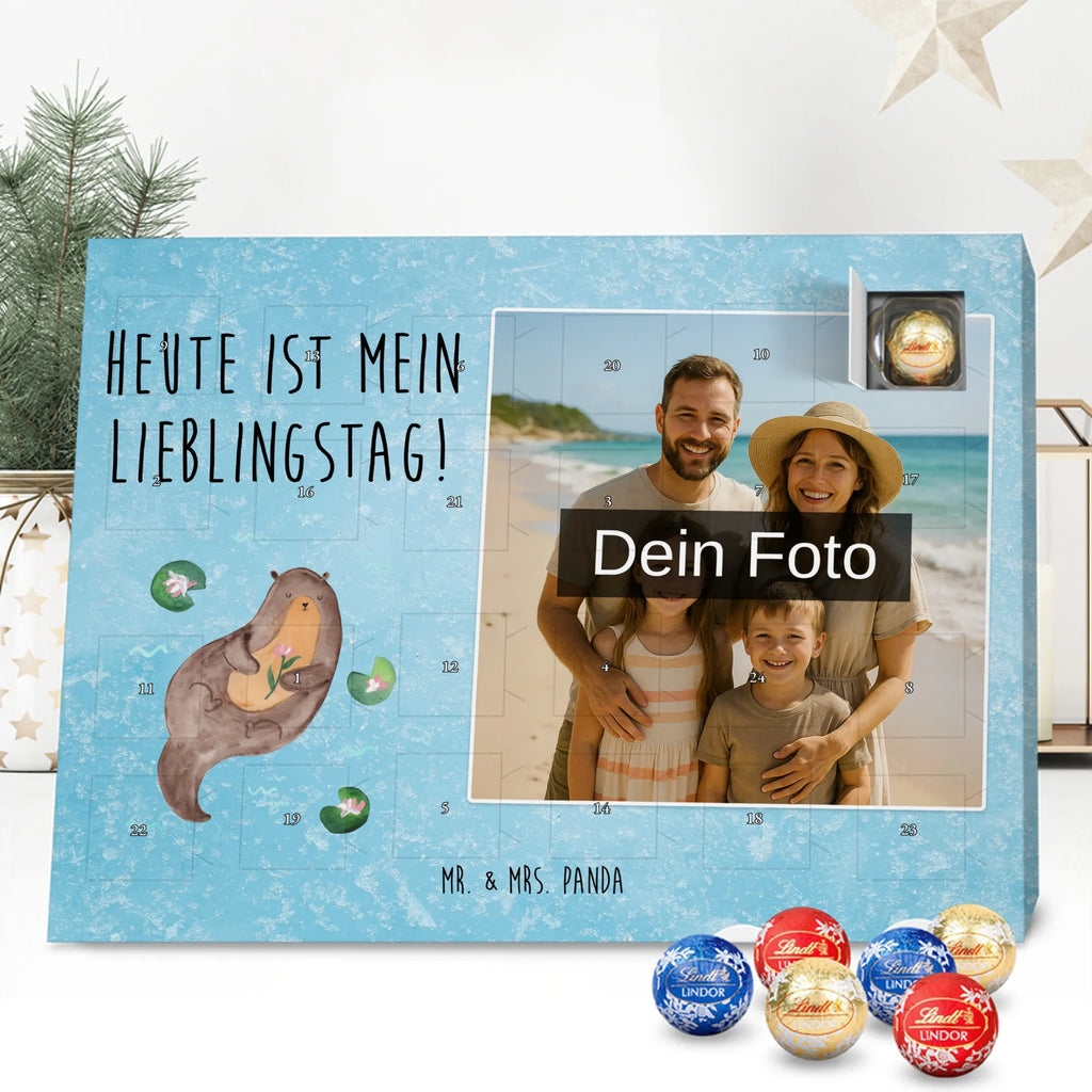 Personalisierter Schoko Foto Adventskalender Otter Seerose Personalisierter Schoko Foto Adventskalender, Fischotter, Otter, Seeotter, Otter Seeotter See Otter
