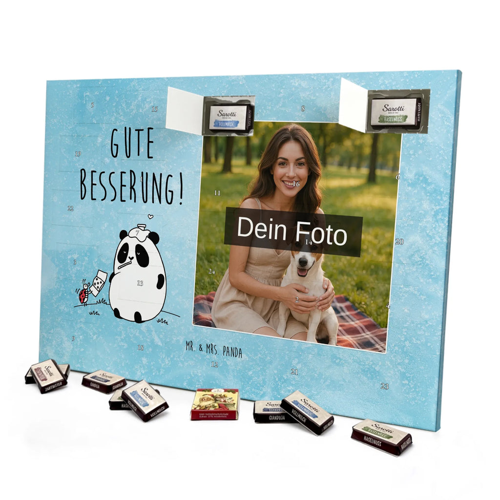  Panda Get well soon Personalisierter Schoko Foto Adventskalender
