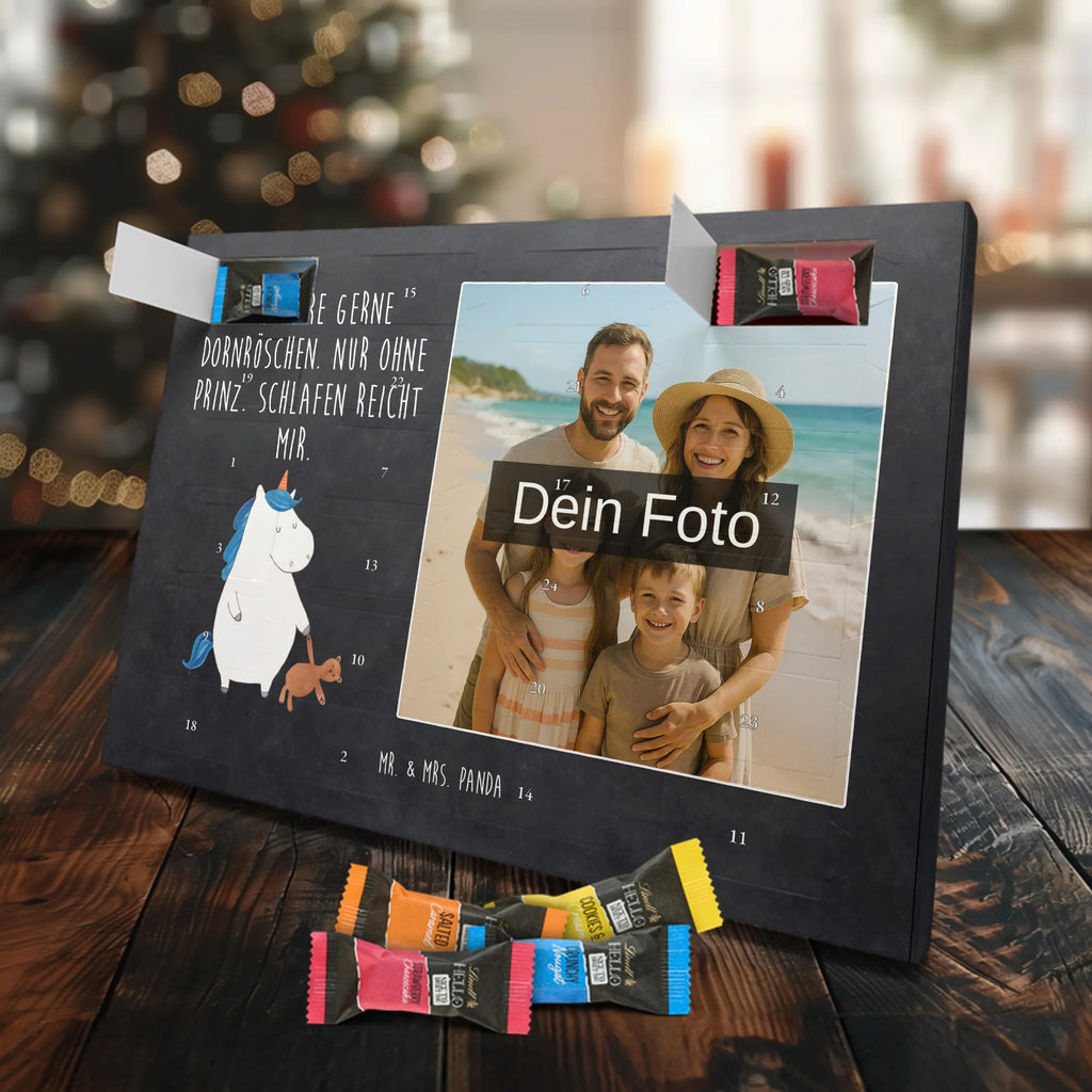 Personalisierter Schoko Foto Adventskalender Einhorn Teddy Personalisierter Schoko Foto Adventskalender, Unicorn, Einhorn, Einhörner, Einhorn Deko, schlafen, Bett, Singleleben, Freundin, Single, Gute Nacht, Träumen