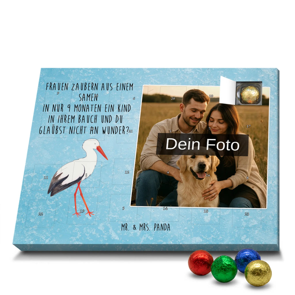 Personalisierter Schoko Foto Adventskalender Storch Personalisierter Schoko Foto Adventskalender, Gute Laune, Lustige Sprüche, Tiere, Tiermotive, Mütter, Störche, Schwangerschaft, Schwanger, Mutter, Storch, Babybauch, Mutter Werden, Geburt, Baby