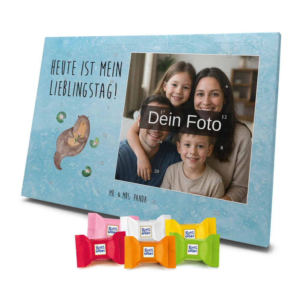 Personalisierter Schoko Foto Adventskalender Otter Seerose Personalisierter Schoko Foto Adventskalender, Fischotter, Otter, Seeotter, Otter Seeotter See Otter