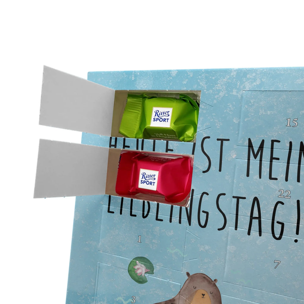Personalisierter Schoko Foto Adventskalender Otter Seerose Personalisierter Schoko Foto Adventskalender, Fischotter, Otter, Seeotter, Otter Seeotter See Otter