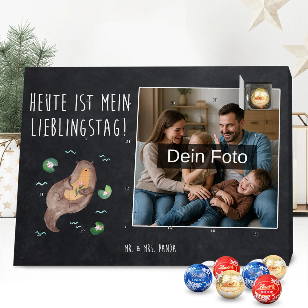 Personalisierter Schoko Foto Adventskalender Otter Seerose Personalisierter Schoko Foto Adventskalender, Fischotter, Otter, Seeotter, Otter Seeotter See Otter
