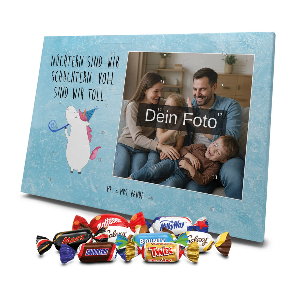 Personalisierter Schoko Foto Adventskalender Einhorn Party Personalisierter Schoko Foto Adventskalender, Unicorn, Einhorn, Einhörner, Einhorn Deko, Party, Alkohol, Geburtstag, Club, Glitzer, Fest, Konfetti, Feier, Disco