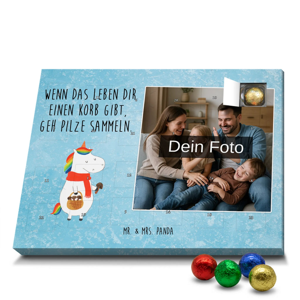 Personalisierter Schoko Foto Adventskalender Einhorn Pilz Personalisierter Schoko Foto Adventskalender, Unicorn, Einhorn, Einhörner, Einhorn Deko, Liebeskummer, Pilze, Pilzsammler, Spruch, Motivation
