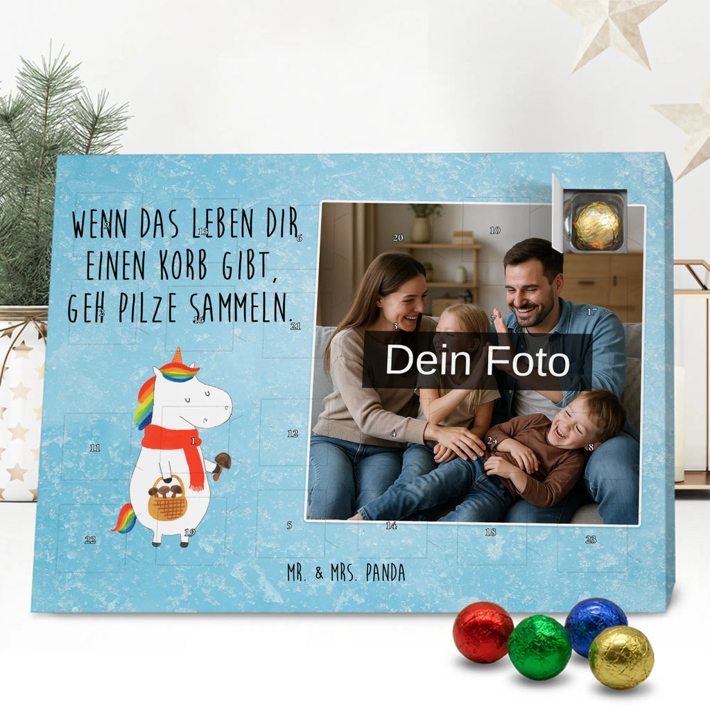 Personalisierter Schoko Foto Adventskalender Einhorn Pilz Personalisierter Schoko Foto Adventskalender, Unicorn, Einhorn, Einhörner, Einhorn Deko, Liebeskummer, Pilze, Pilzsammler, Spruch, Motivation