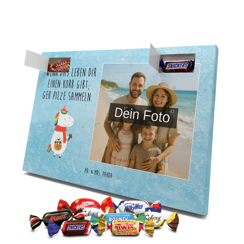 Personalisierter Schoko Foto Adventskalender Einhorn Pilz Personalisierter Schoko Foto Adventskalender, Unicorn, Einhorn, Einhörner, Einhorn Deko, Liebeskummer, Pilze, Pilzsammler, Spruch, Motivation