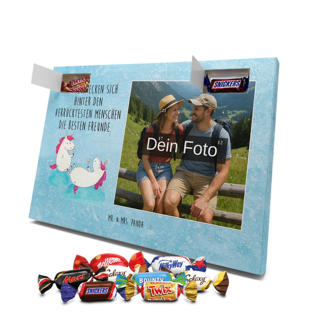 Personalisierter Schoko Foto Adventskalender Einhorn Sekt Personalisierter Schoko Foto Adventskalender, Unicorn, Einhorn, Einhörner, Einhorn Deko, BFF, Freundin, Party, Mädelsabend, Freundinnen, Anstoßen, Spaß, Korken, Beste, Sekt