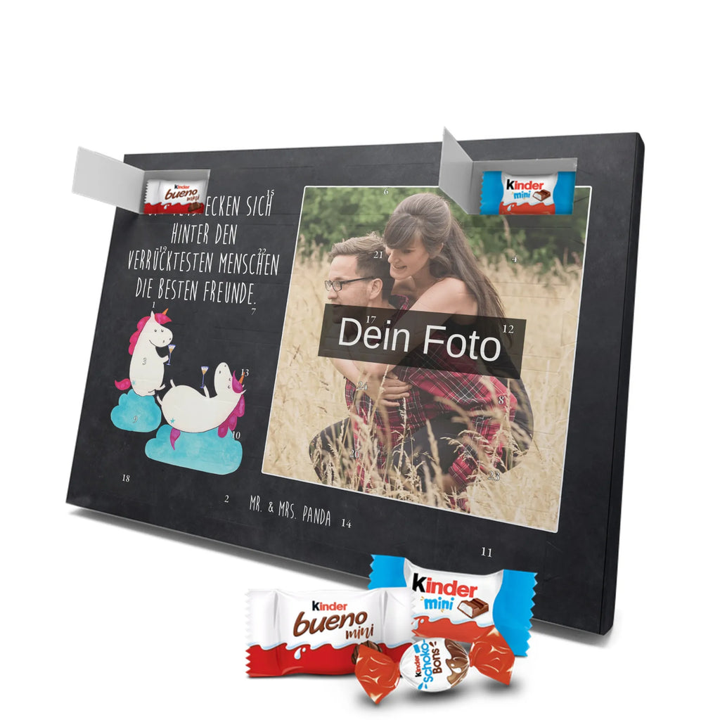 Personalisierter Schoko Foto Adventskalender Einhorn Sekt Personalisierter Schoko Foto Adventskalender, Unicorn, Einhorn, Einhörner, Einhorn Deko, BFF, Freundin, Party, Mädelsabend, Freundinnen, Anstoßen, Spaß, Korken, Beste, Sekt