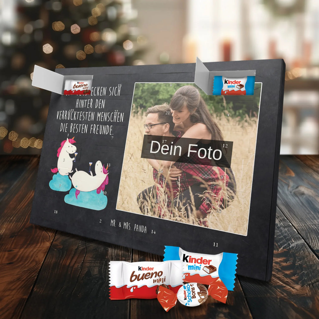 Personalisierter Schoko Foto Adventskalender Einhorn Sekt Personalisierter Schoko Foto Adventskalender, Unicorn, Einhorn, Einhörner, Einhorn Deko, BFF, Freundin, Party, Mädelsabend, Freundinnen, Anstoßen, Spaß, Korken, Beste, Sekt