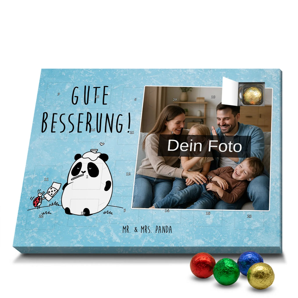  Panda Get well soon Personalisierter Schoko Foto Adventskalender
