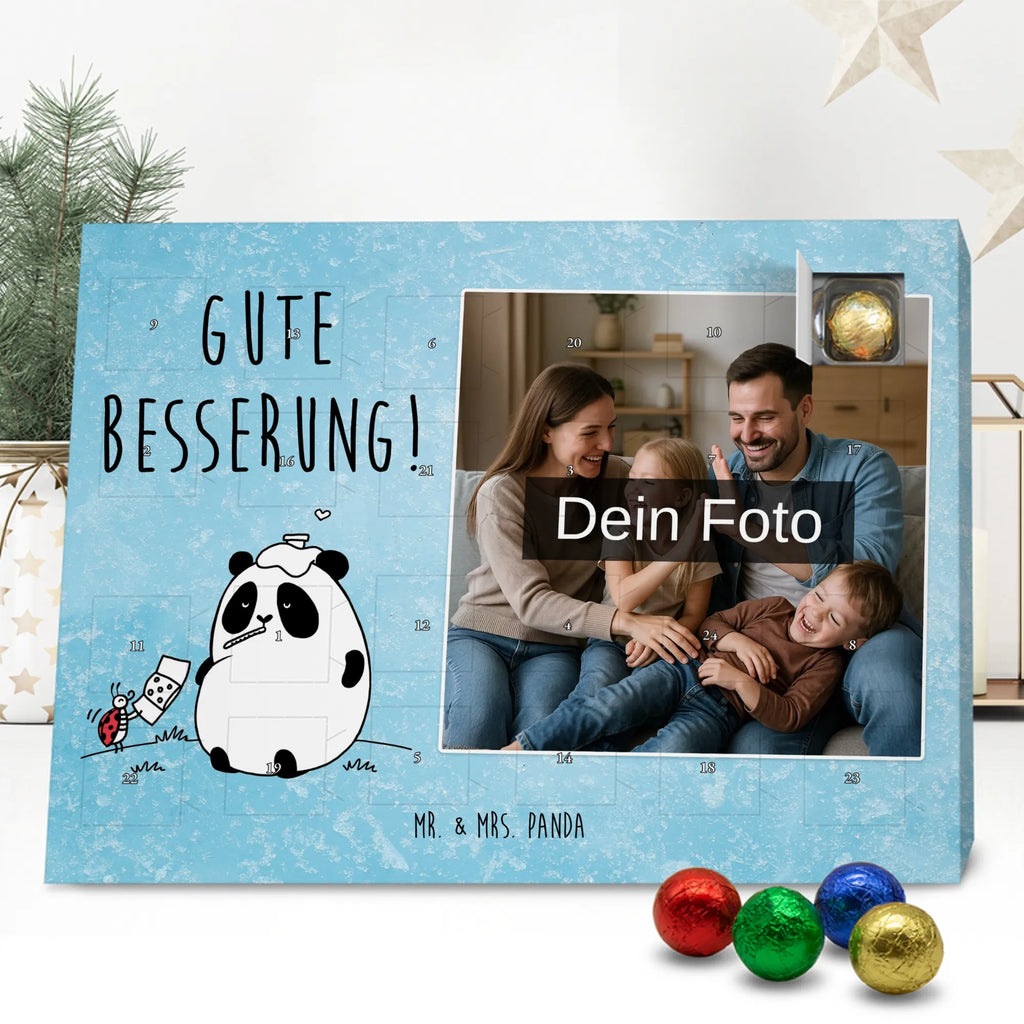  Panda Get well soon Personalisierter Schoko Foto Adventskalender