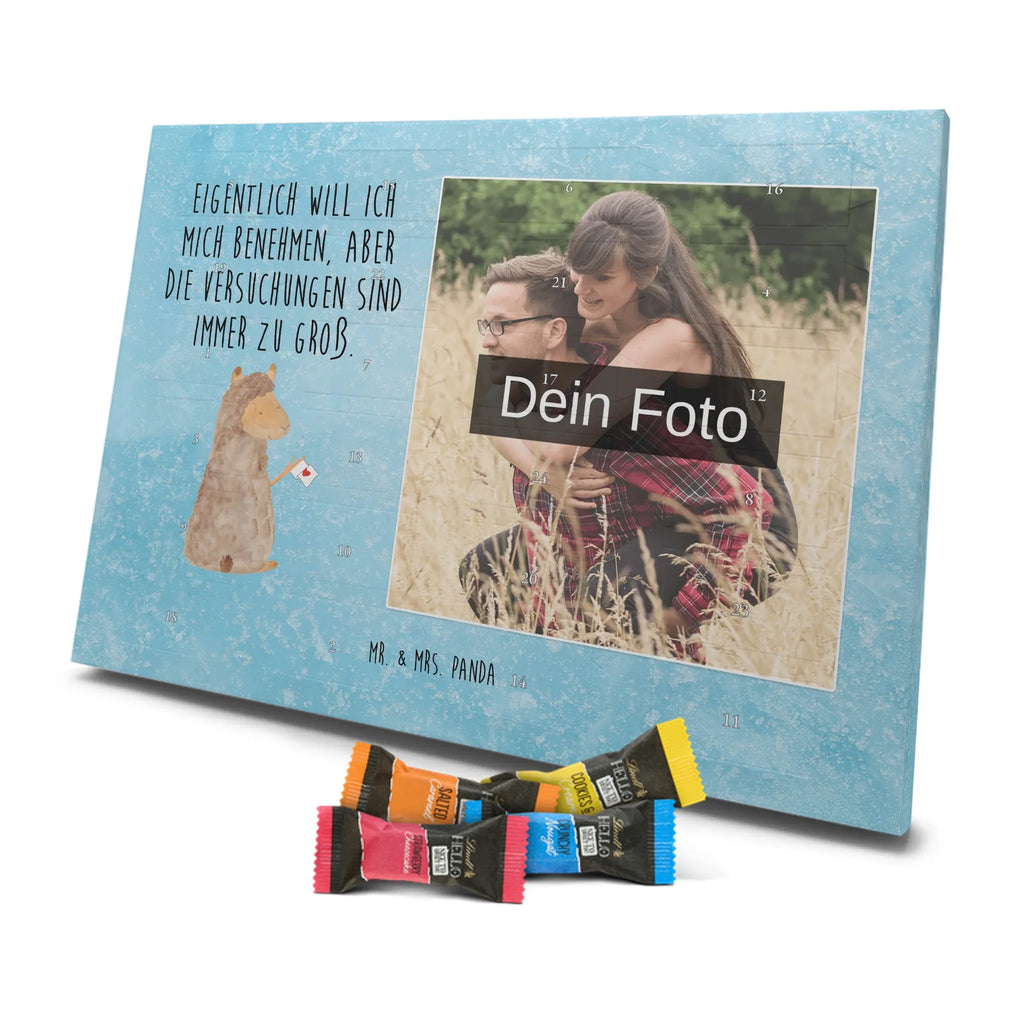 Personalisierter Schoko Foto Adventskalender Alpaka Fahne Personalisierter Schoko Foto Adventskalender, Lama, Alpaka, Liebe, Alpakas, Lamas