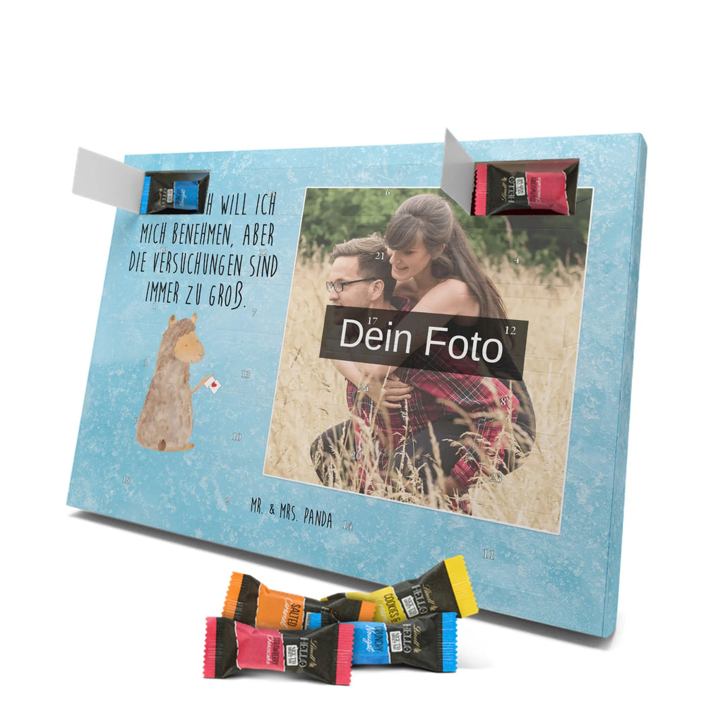 Personalisierter Schoko Foto Adventskalender Alpaka Fahne Personalisierter Schoko Foto Adventskalender, Lama, Alpaka, Liebe, Alpakas, Lamas