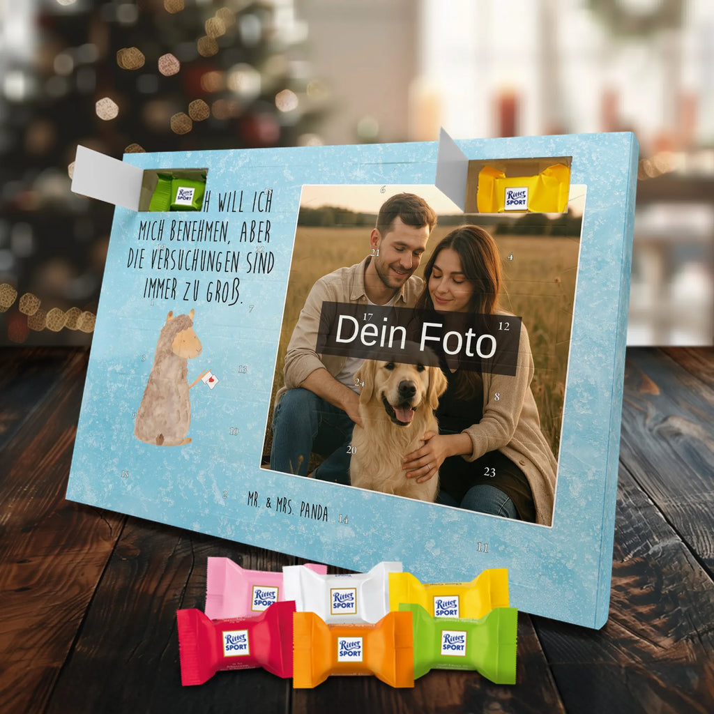 Personalisierter Schoko Foto Adventskalender Alpaka Fahne Personalisierter Schoko Foto Adventskalender, Lama, Alpaka, Liebe, Alpakas, Lamas