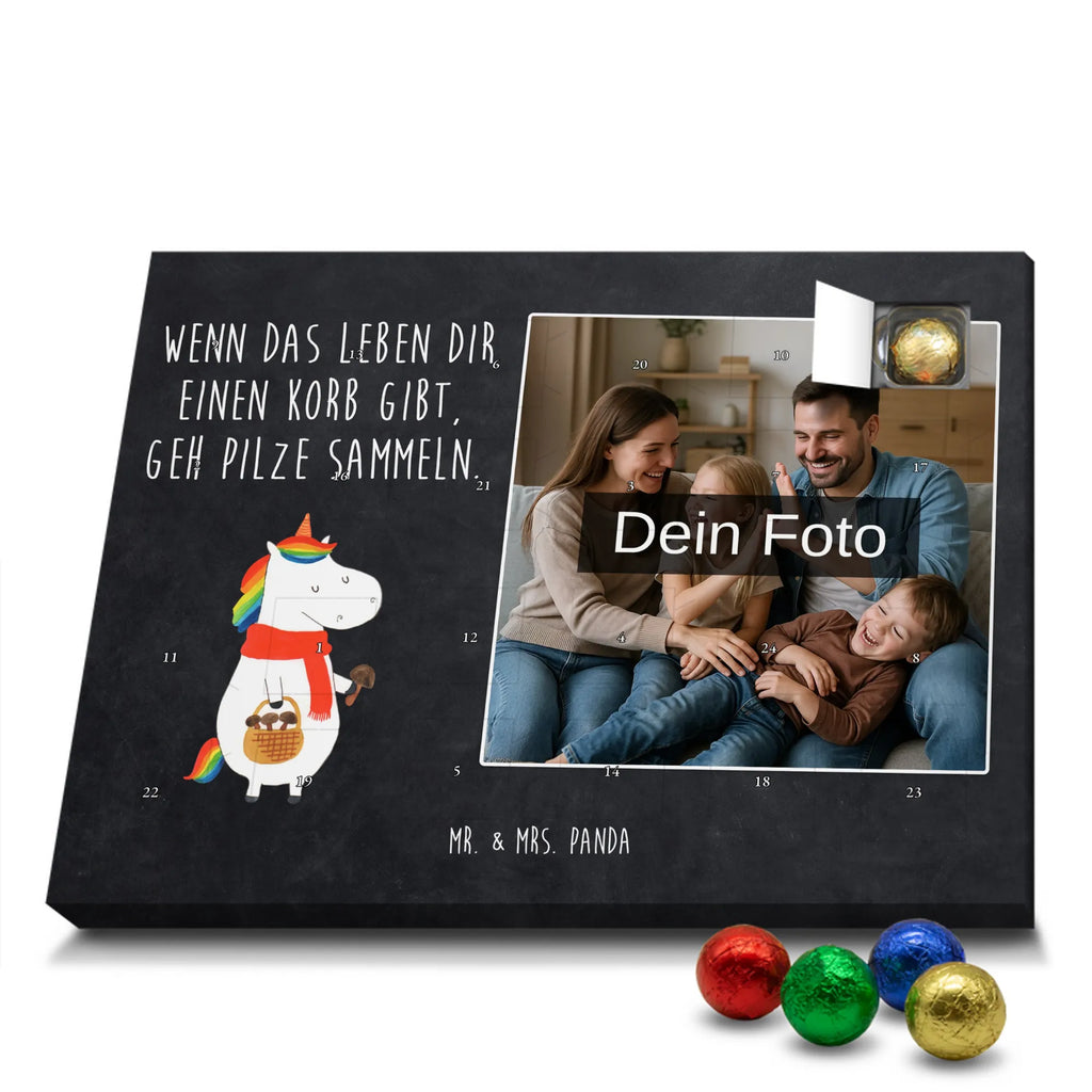 Personalisierter Schoko Foto Adventskalender Einhorn Pilz Personalisierter Schoko Foto Adventskalender, Unicorn, Einhorn, Einhörner, Einhorn Deko, Liebeskummer, Pilze, Pilzsammler, Spruch, Motivation