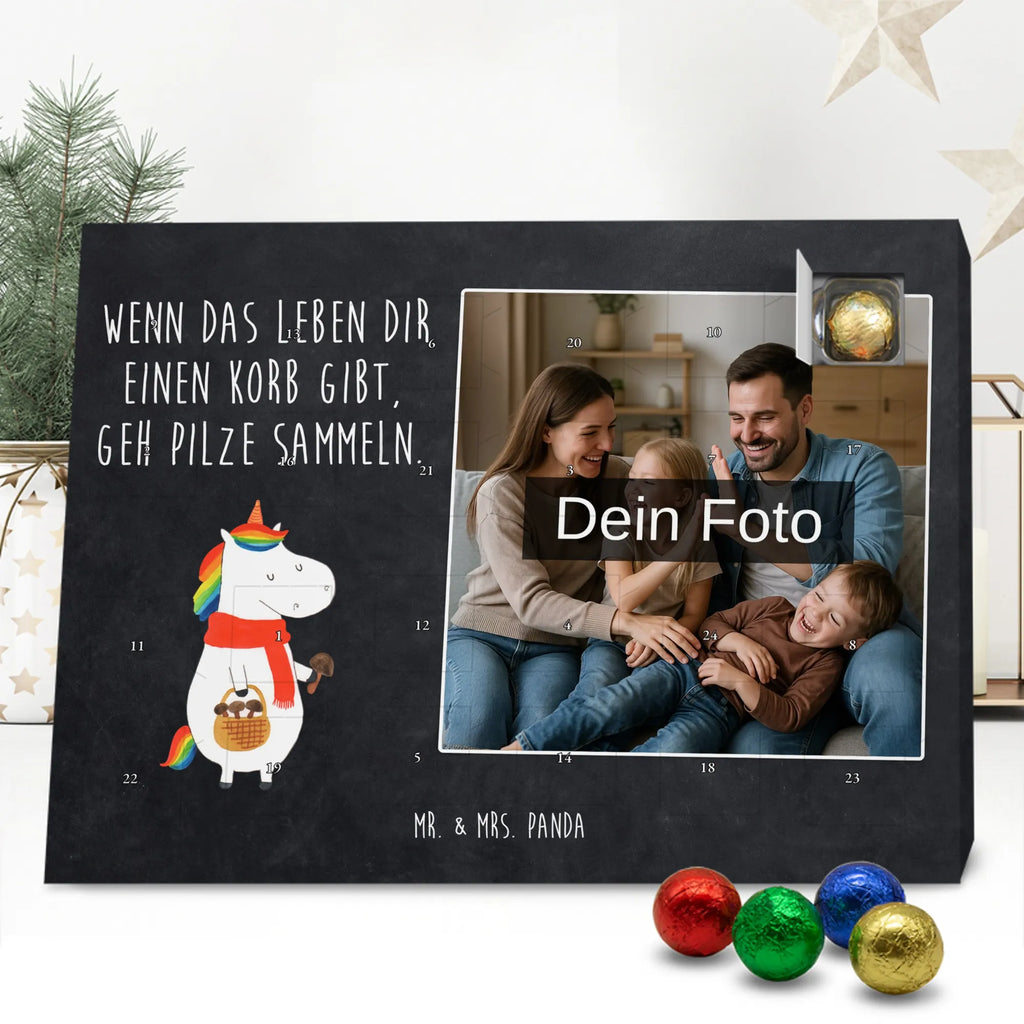 Personalisierter Schoko Foto Adventskalender Einhorn Pilz Personalisierter Schoko Foto Adventskalender, Unicorn, Einhorn, Einhörner, Einhorn Deko, Liebeskummer, Pilze, Pilzsammler, Spruch, Motivation