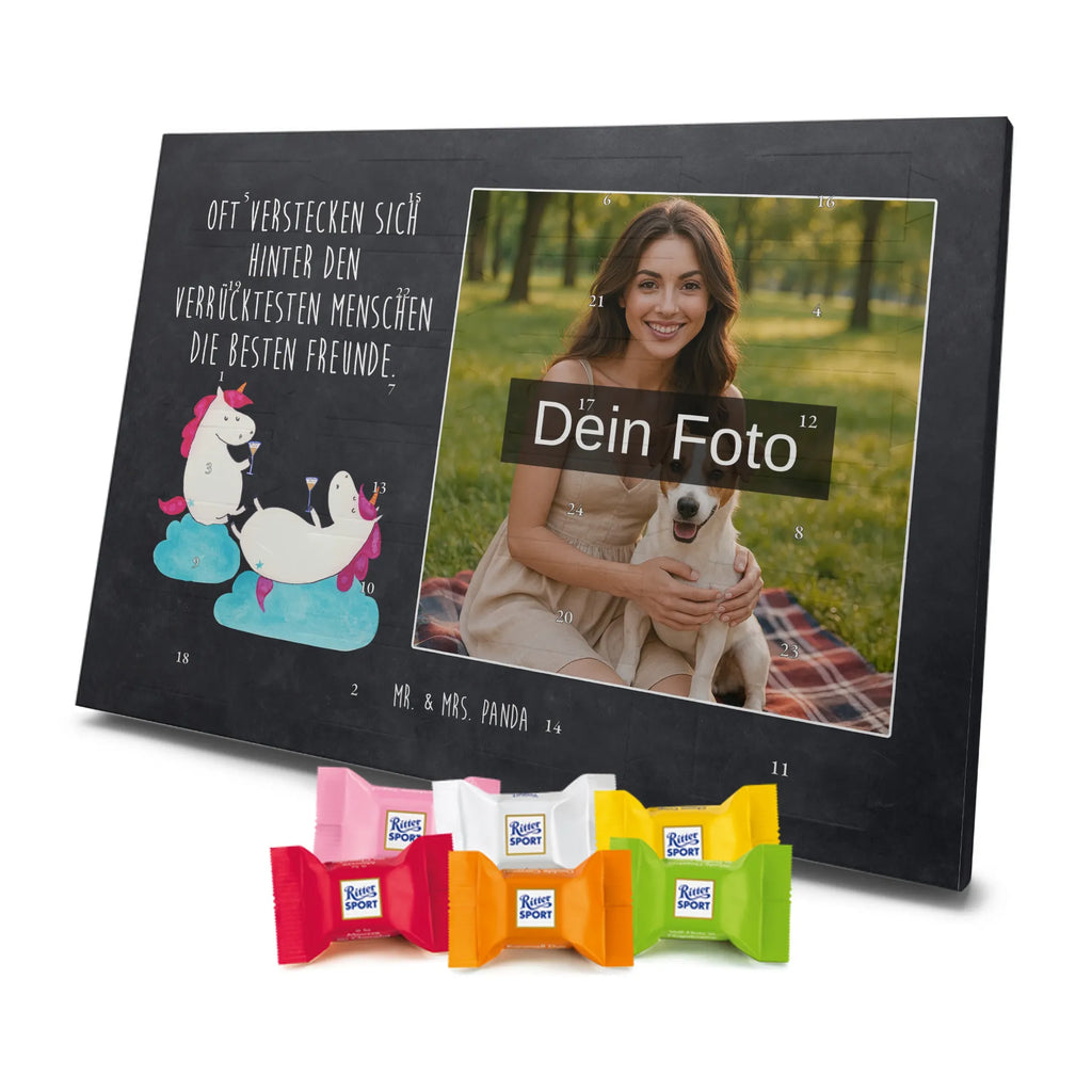 Personalisierter Schoko Foto Adventskalender Einhorn Sekt Personalisierter Schoko Foto Adventskalender, Unicorn, Einhorn, Einhörner, Einhorn Deko, BFF, Freundin, Party, Mädelsabend, Freundinnen, Anstoßen, Spaß, Korken, Beste, Sekt
