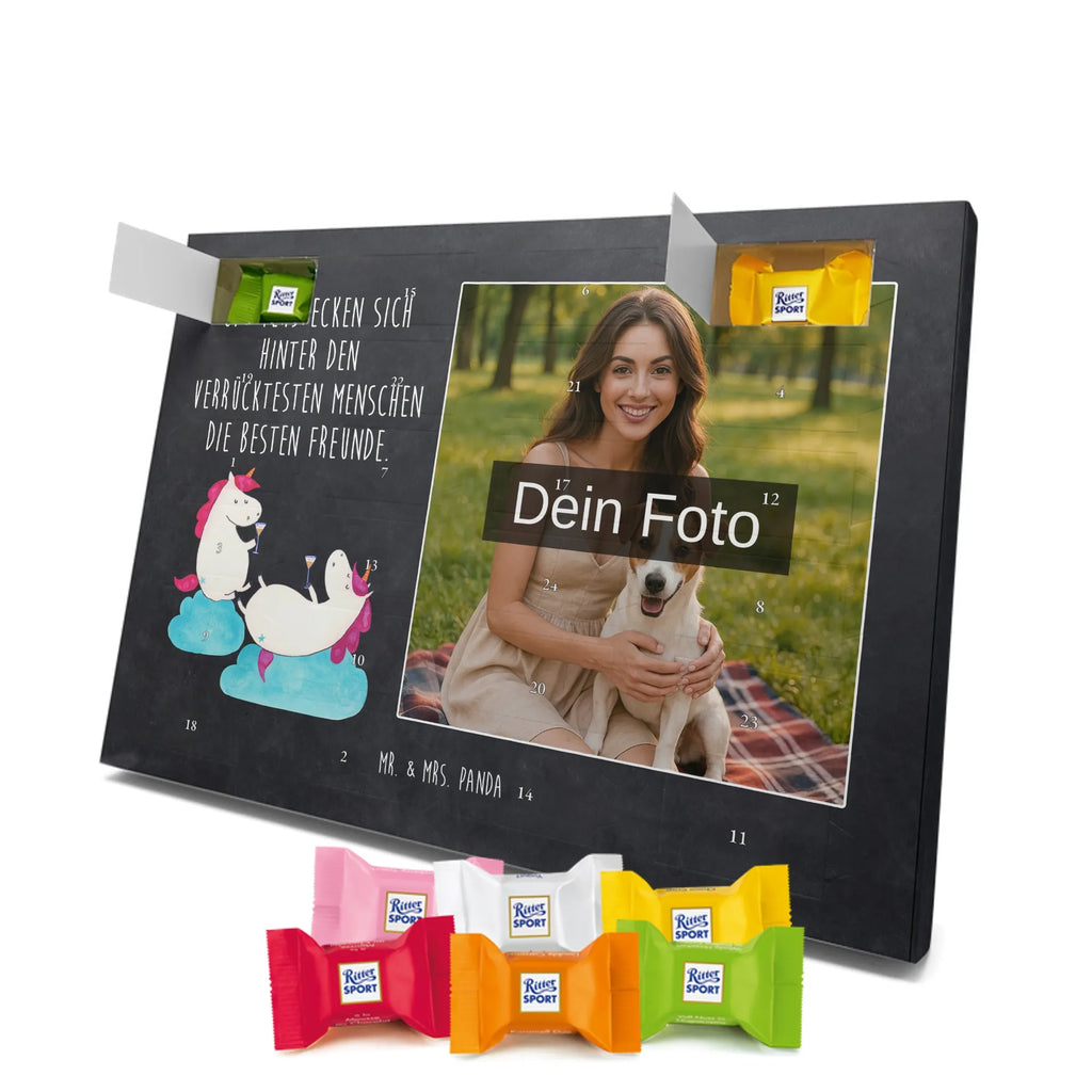 Personalisierter Schoko Foto Adventskalender Einhorn Sekt Personalisierter Schoko Foto Adventskalender, Unicorn, Einhorn, Einhörner, Einhorn Deko, BFF, Freundin, Party, Mädelsabend, Freundinnen, Anstoßen, Spaß, Korken, Beste, Sekt
