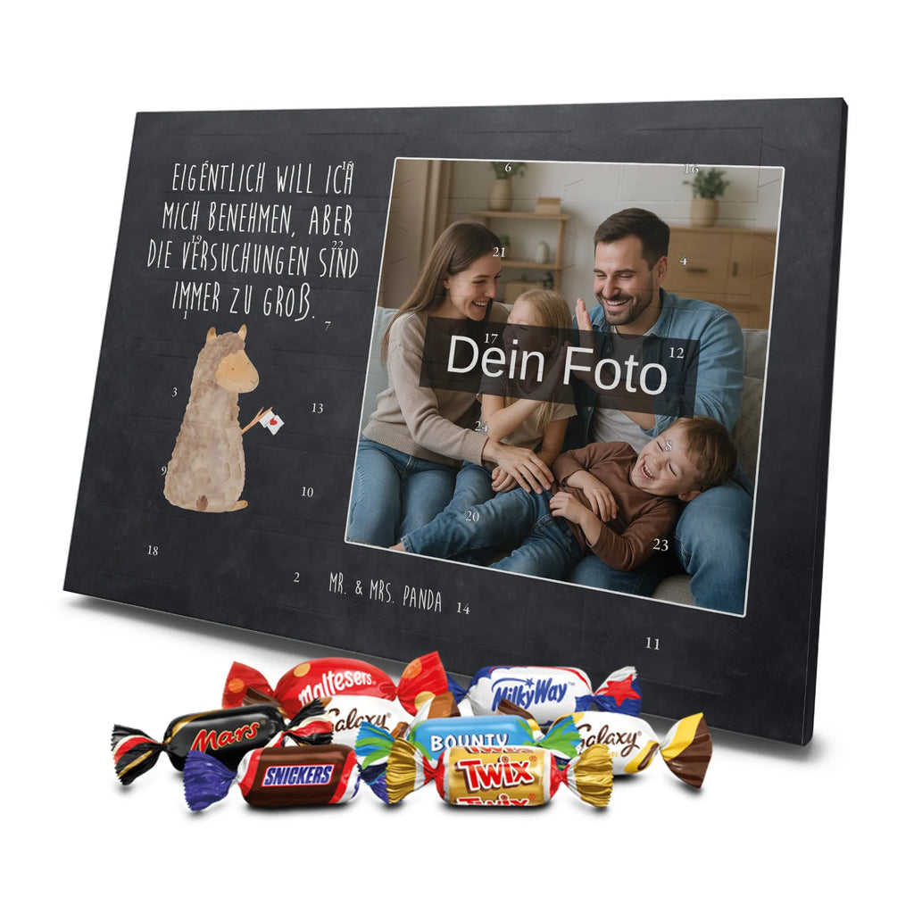 Personalisierter Schoko Foto Adventskalender Alpaka Fahne Personalisierter Schoko Foto Adventskalender, Lama, Alpaka, Liebe, Alpakas, Lamas
