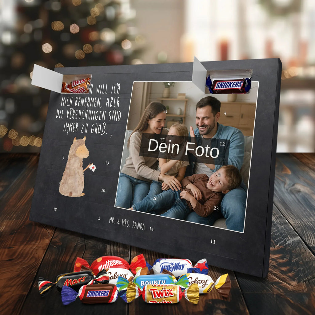 Personalisierter Schoko Foto Adventskalender Alpaka Fahne Personalisierter Schoko Foto Adventskalender, Lama, Alpaka, Liebe, Alpakas, Lamas