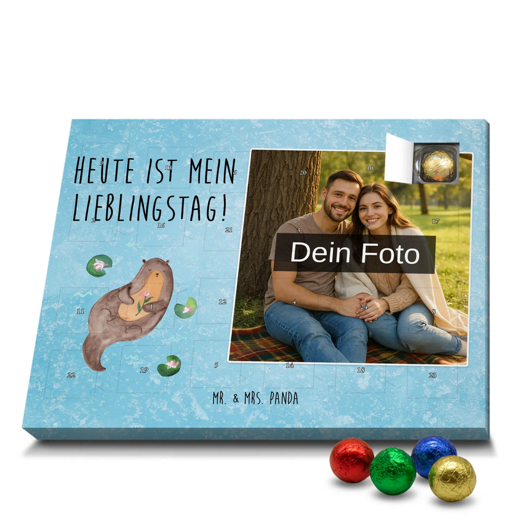Personalisierter Schoko Foto Adventskalender Otter Seerose Personalisierter Schoko Foto Adventskalender, Fischotter, Otter, Seeotter, Otter Seeotter See Otter