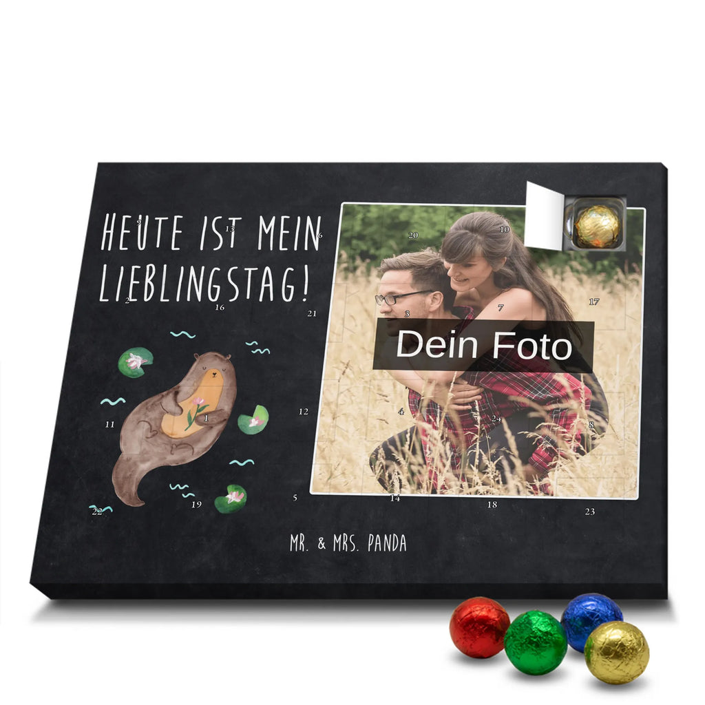 Personalisierter Schoko Foto Adventskalender Otter Seerose Personalisierter Schoko Foto Adventskalender, Fischotter, Otter, Seeotter, Otter Seeotter See Otter