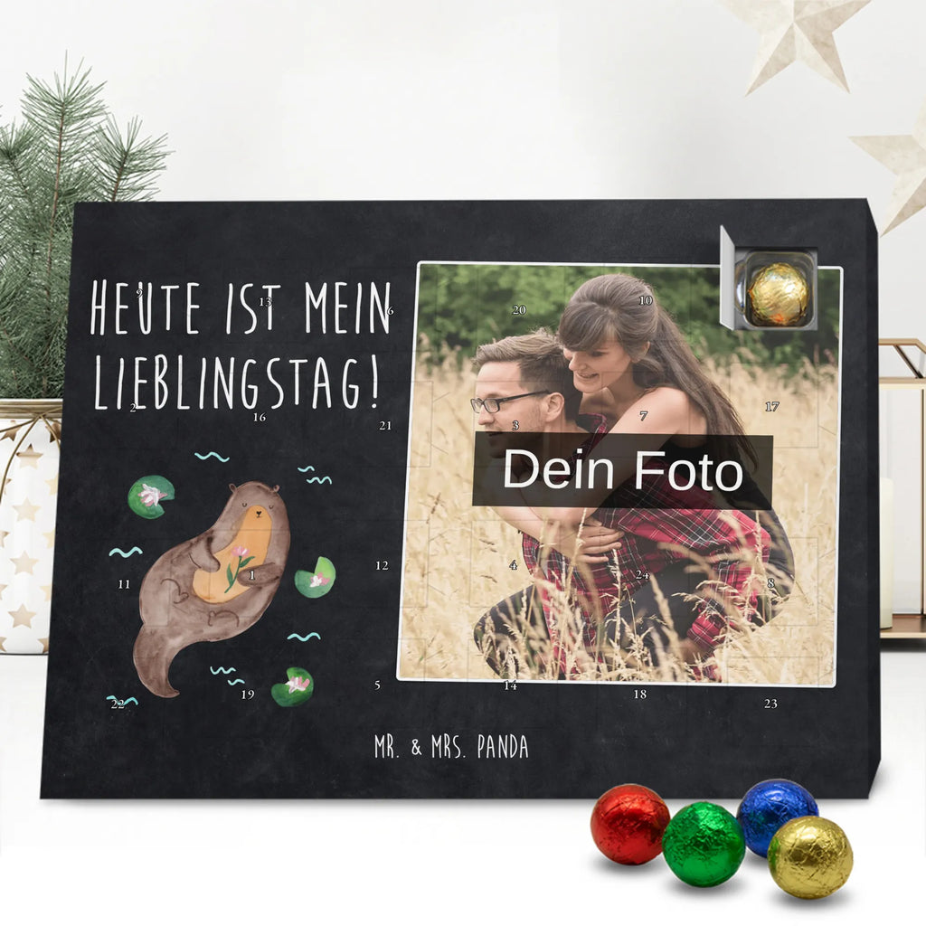 Personalisierter Schoko Foto Adventskalender Otter Seerose Personalisierter Schoko Foto Adventskalender, Fischotter, Otter, Seeotter, Otter Seeotter See Otter