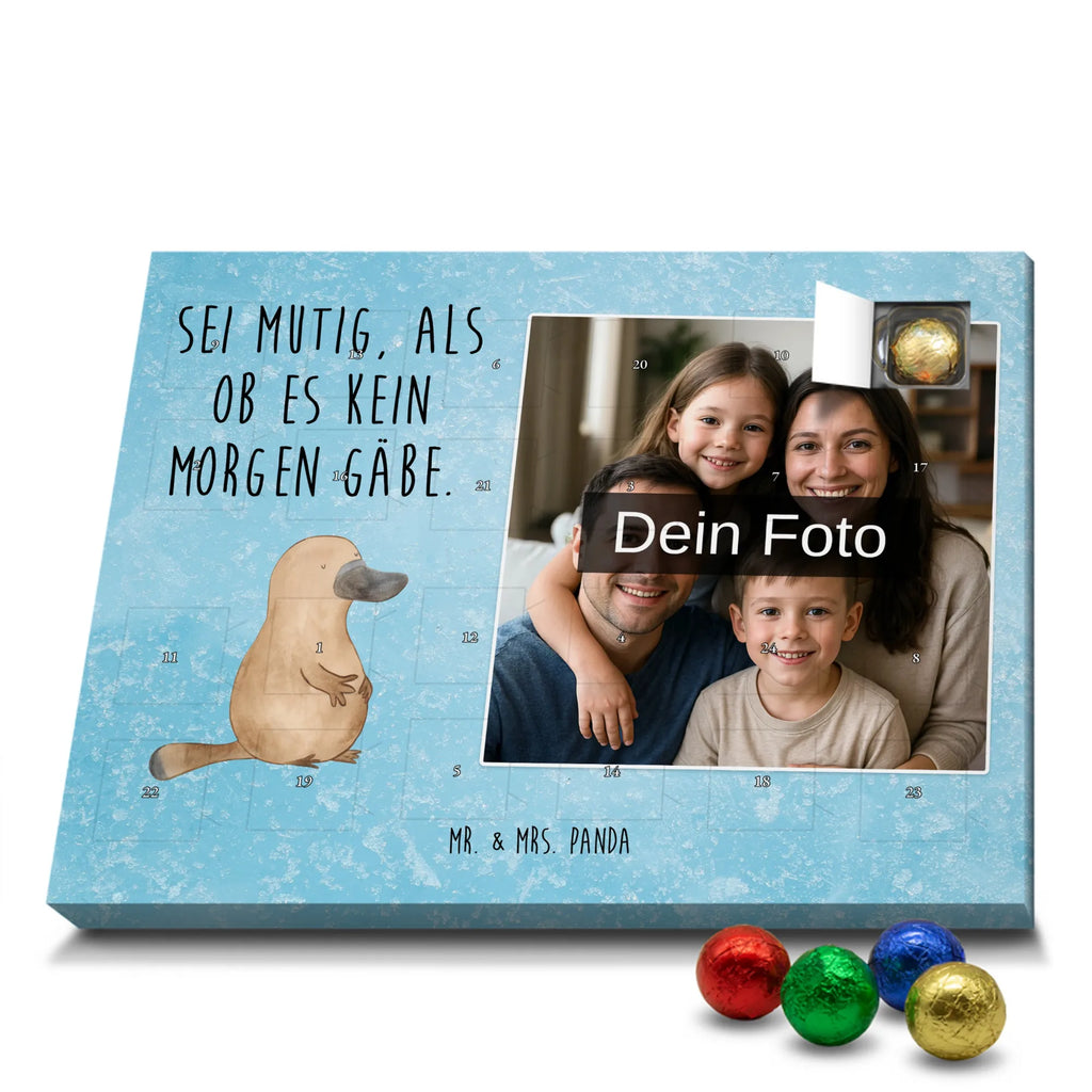 Personalisierter Schoko Foto Adventskalender Schnabeltier Mut Personalisierter Schoko Foto Adventskalender, Meerestiere, Urlaub, Meer, Büro, mutig, Motivation, Mut, Neuanfang, Arbeit, Raodtrip, Neustart, Weltreise, Lebensweisheit, Schnabeltiere, Schnabeltier, Training